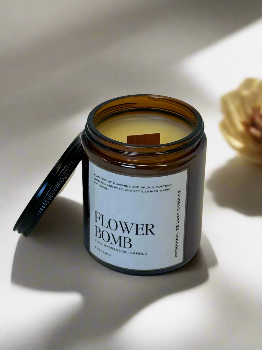 Flower Bombina Massage Oil Candle
